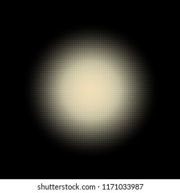 Halftone circles, halftone dots pattern, vector. White dots on black background. Monochrome half-tone. Circle halftone Dots, Fine Radial Gradient For Your Design.