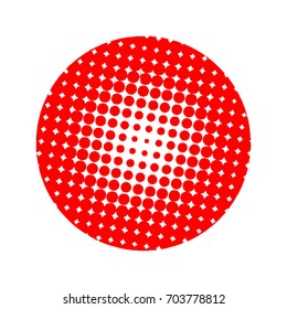 Halftone circles, halftone dots pattern, vector. 