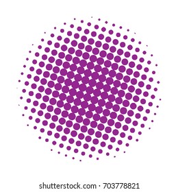Halftone circles, halftone dots pattern, vector.