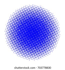 Halftone circles, halftone dots pattern, vector.