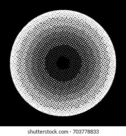 Halftone circles, halftone dots pattern, vector.