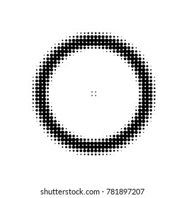 Halftone circles, dots pattern, vector, grunge. Comic texture background. Monochrome half-tone. Circle halftone Dots, White and black geometric gradient for pop art designs.