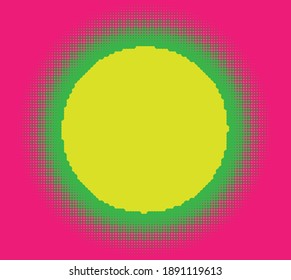 Halftone circles, dots, and speckles element. Stippling, pointillist, and pointillism abstract vector art