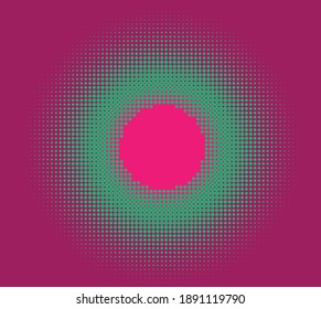 Halftone circles, dots, and speckles element. Stippling, pointillist, and pointillism abstract vector art