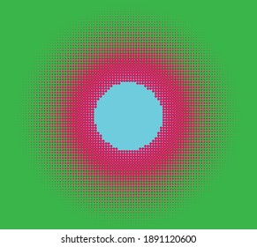 Halftone circles, dots, and speckles element. Stippling, pointillist, and pointillism abstract vector art