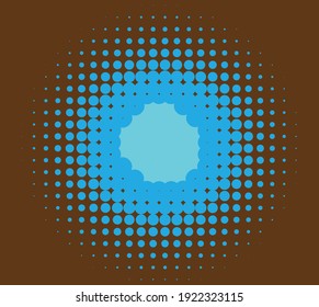 Halftone circles, dots, and speckles element. Stippling, pointillist, and pointillism abstract vector art