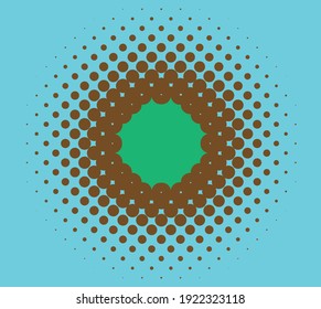 Halftone circles, dots, and speckles element. Stippling, pointillist, and pointillism abstract vector art