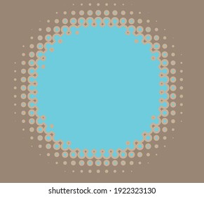 Los círculos de semitonos, puntos y elementos especkles. Arte vectorial abstracto de estímulo, puntillista y puntillismo