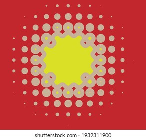Los círculos de semitonos, puntos y elementos especkles. Arte vectorial abstracto de estímulo, puntillista y puntillismo