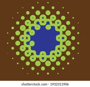 Halftone circles, dots, and speckles element. Stippling, pointillist, and pointillism abstract vector art