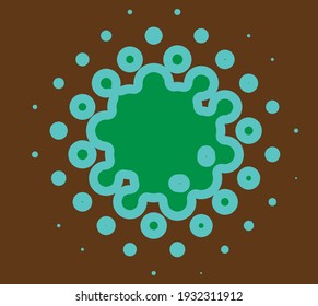 Halftone circles, dots, and speckles element. Stippling, pointillist, and pointillism abstract vector art