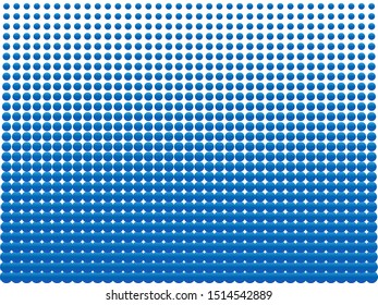 Halftone, circles, dots, transition pattern. Vector illustration.