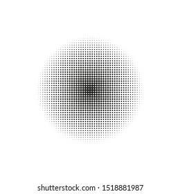 Halftone, circles, dots, transition pattern. Vector illustration.