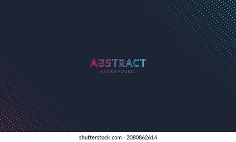 Halftone circles dotted corner in dark background