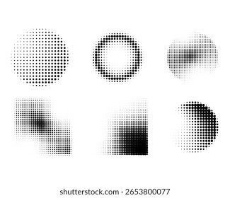 Halftone Circles gradient halftone dots background Pop art Abstract Black Comic Wall Pattern 