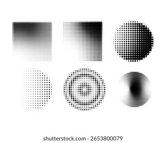 Halftone Circles gradient halftone dots background Pop art Abstract Black Comic Wall Pattern 