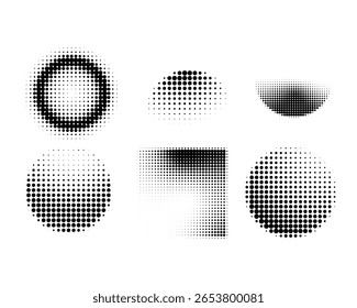Halftone Circles gradient halftone dots background Pop art Abstract Black Comic Wall Pattern 