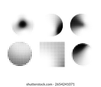 Círculos de meio-tom gradiente pontos de meio-tom plano de fundo Pop art Abstract Black Comic Wall Pattern