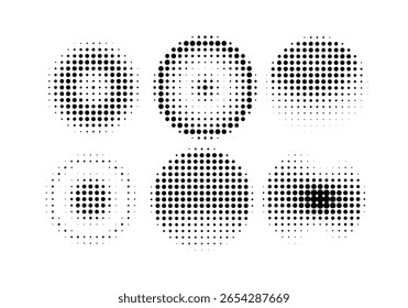 Halftone Circles gradient halftone dots background Pop art Abstract Black Comic Wall Pattern Vector Format