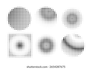 Halftone Circles gradient halftone dots background Pop art Abstract Black Comic Wall Pattern Vector Format
