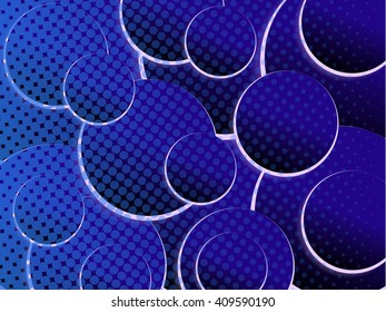 Halftone circles gradient effect background