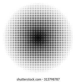 Halftone circles of various colorful shadow congestion