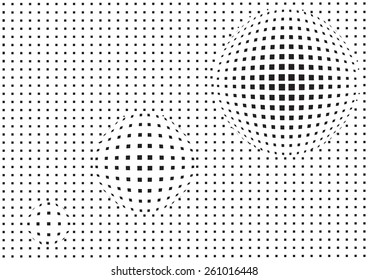 Halftone circles vector set. Vector illustration