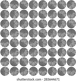 Halftone circles.Monochrome seamless geometric pattern. Vector.