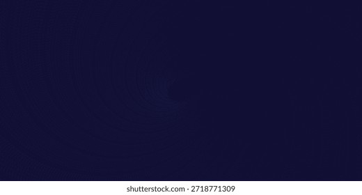 Puntos circulares de semitono. Gruesas líneas de velocidad punteadas de semitono azul y negro. Velocidad ​​líneas en forma de círculo. Vector de arte geométrico