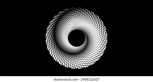 Halftone circular dotted frame set. Circle dots isolated on white background. Logo design element for medical, care, cosmetics. Round the border using halftone circle dots black and white abstract