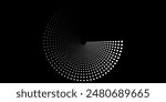 Halftone circular dotted frames set. Circle dots texture isolated on white background. Spotted spray texture. Vector abstract design element spiral circle sound wave vector dots circle	arts
