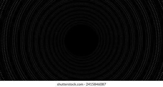 Conjunto de marcos con puntos circulares de semitono. La textura de los puntos de círculo se aísla sobre fondo blanco. Textura de pulverización manchada. Vector de diseño abstracto elemento de círculo de espiral de sonido de onda de vídeo concepto de los puntos de las artes