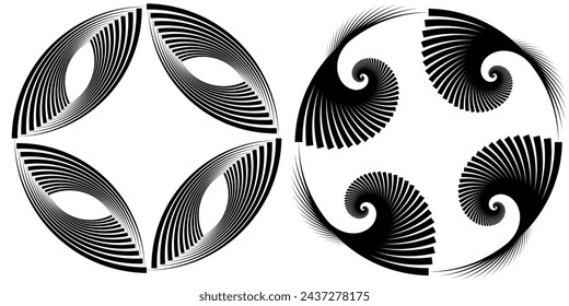 Halftone circular dotted frames set. Circle dots texture isolated on white background. Spotted spray texture