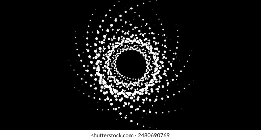 Halftone circular dotted frames set. Circle dots texture isolated on white background. Spotted spray texture. Vector abstract design element spiral circle sound wave vector dots circle	dotted
