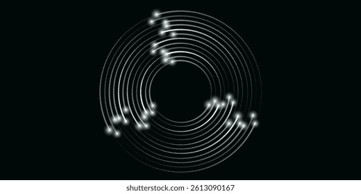 Halftone circular dotted frames set. Circle dots texture isolated on white background. Spotted spray texture.