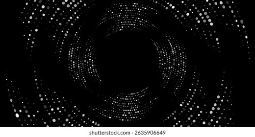 Halftone circular dotted frames set. Circle dots texture isolated on white background. Spotted spray texture. Vector abstract design element spiral circle sound wave vector dots circle spiral	
	
