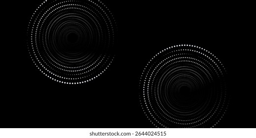 Halftone circular dotted frames set. Circle dots texture isolated on white background. Spotted spray texture. mesh icon