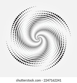 Halftone circular frame logo. Circle dots isolated on the white background. Fabric design element.Halftone circle dots texture. Vector design element for various purposes.