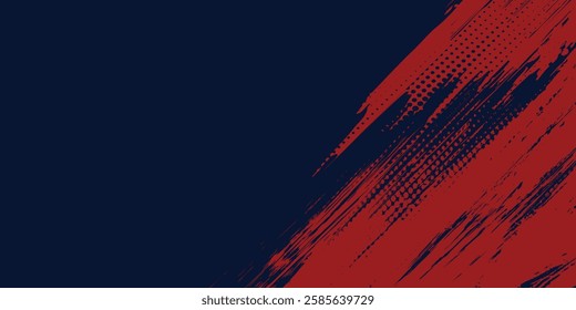 Halftone color dots red and blue gradient background.grunge texture.with speed style arts grunge modern