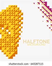 Halftone color texture vector background