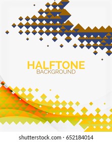 Halftone color texture vector background
