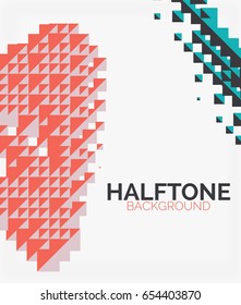Halftone color texture vector background