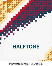 Halftone color texture vector background