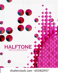 Halftone color texture vector background