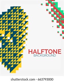 Halftone color texture vector background