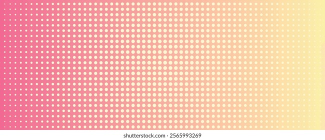 Halftone colored pink with yellow background in manga and comics style. Cute kawaii background for girls. Vector illustration.