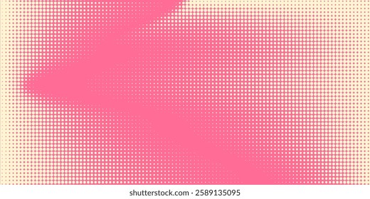 Halftone colored pink with yellow background in manga and comics style. Cute kawaii background for girls. Vector illustration.