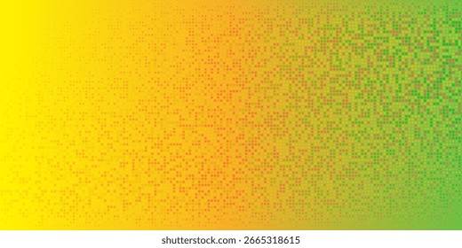  Halftone colorfu dot pattern background with vibrant green and pink dots over a warm yellow gradient.
