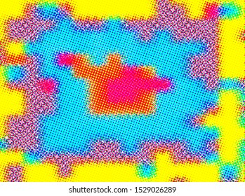 Halftone colorful in abstract style on halftone colorful background. Modern halftone colorful, great design for any purposes. Circle shape abstract background. Business concept. Digital design concept