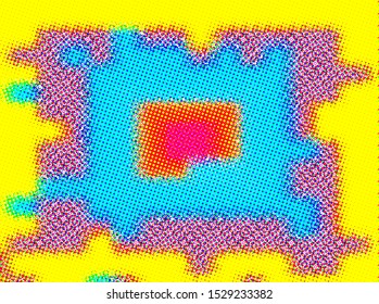 Halftone colorful in abstract style on halftone colorful background. Modern halftone colorful, great design for any purposes. Circle shape abstract background. Business concept. Digital design concept